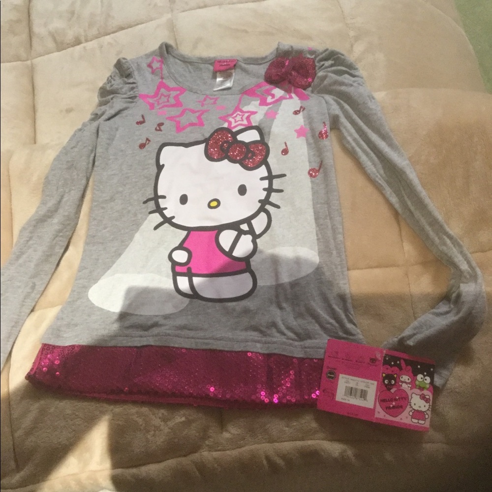 Brand new Kids M Sequin Hello Kitty Too